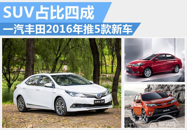 一汽丰田2016年推5款新车 SUV占比四成