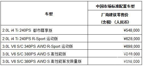 启步 即至上 捷豹跑车型SUV F-PACE正式起售