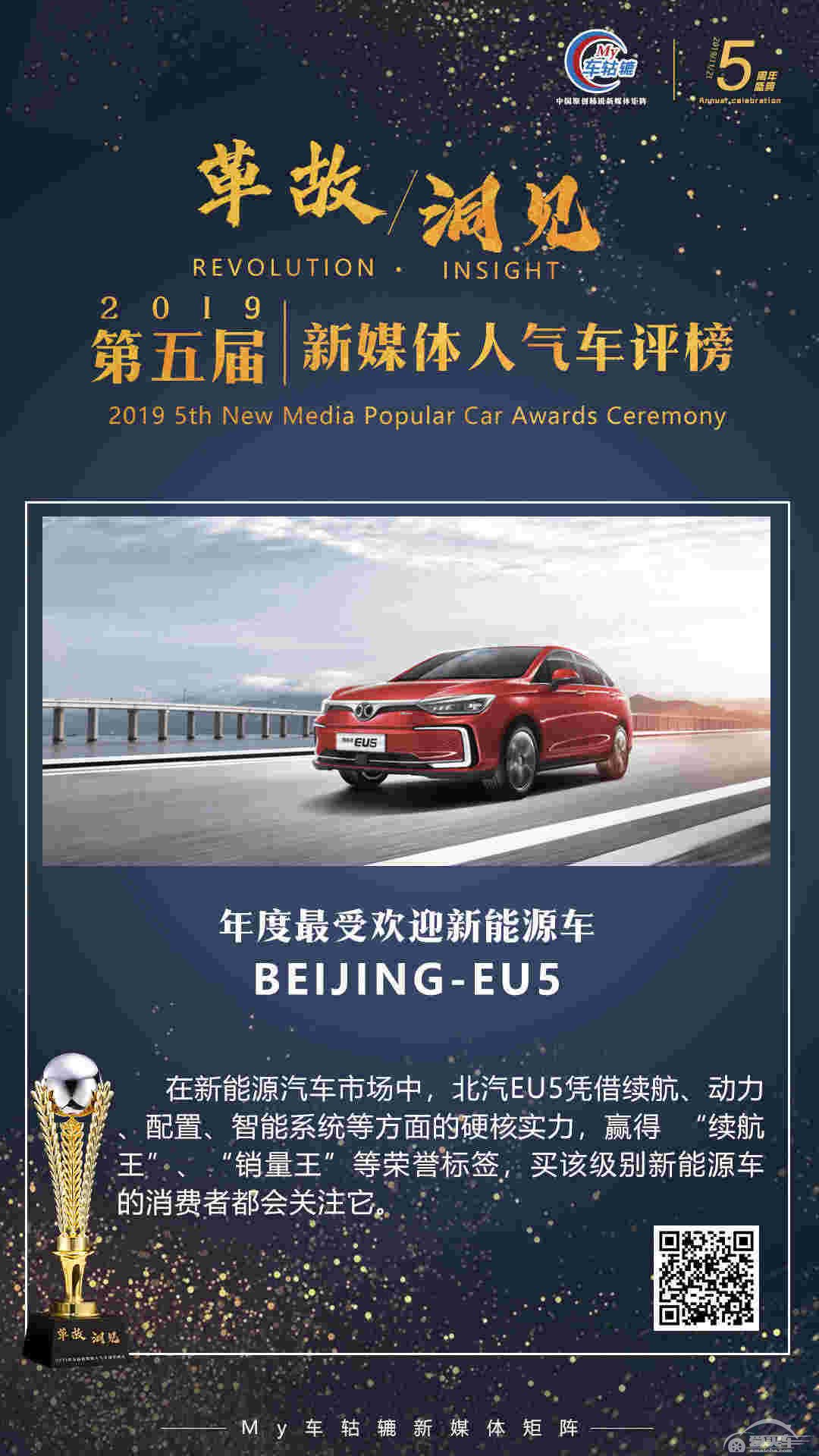 年度最受欢迎新能源车：BEIJING-EU5