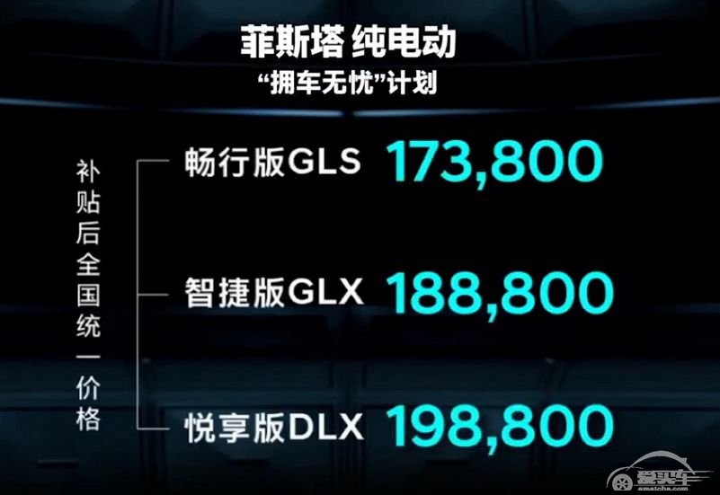 续航、颜值、配置招招致命！菲斯塔纯电动补贴后17.38-19.88万