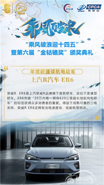 年度超强续航电动车：上汽R汽车 ER6